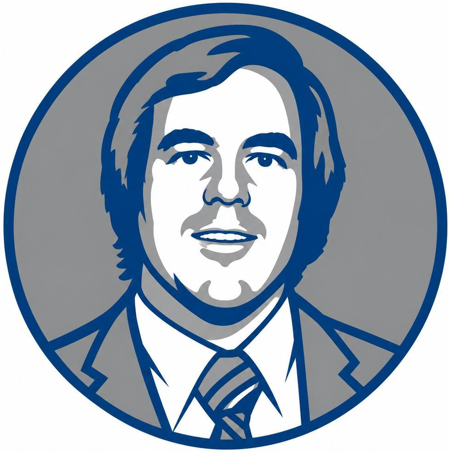 Stylised portrait of Harry Peirce, founder of Leasing Services of Western Australia